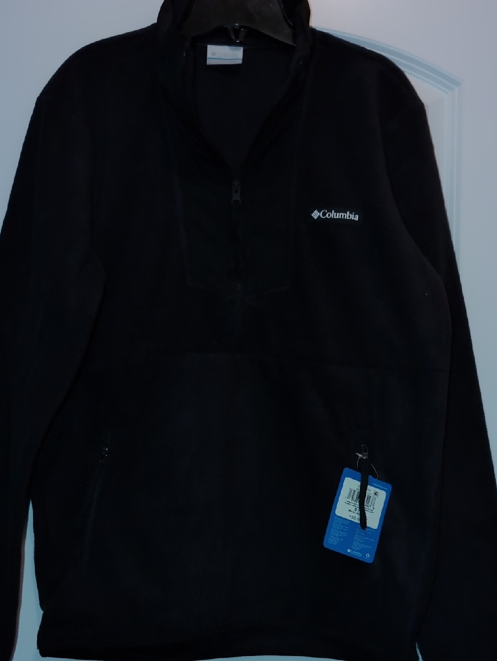 Columbia Men's Black Quarter-Zip Fleece Pullover